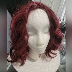 Elegant Burgundy Curly Wig. V6V. New